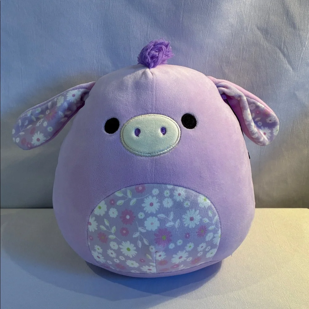 Squishmallows Easter Delzi the purple floral Donkey kids plush toy collectible